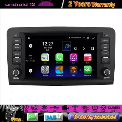 Android 12 Head Unit Carply Radio GPS SATNavi For Mercedes ML/GL-Class W164 X164 • $345.92