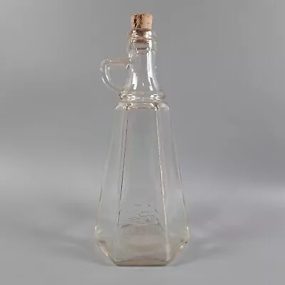 Vintage Log Cabin Syrup Clear Glass 6-Sided Bottle W/Cork • $13.49