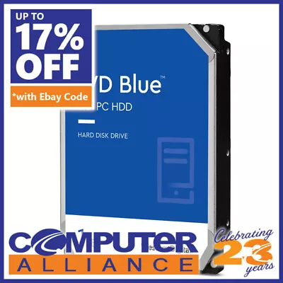 1TB WD 3.5  7200rpm SATA 6Gb/s Blue HDD PN WD10EZEX • $105