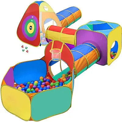 Large Kids Play Tent Baby Crawl Tunnel Ball Pit Boys Girls Toy Playhouse Pop Up • £8.95