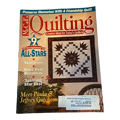 McCall's Quilting Magazine June 1996 9 All-Stars Starscope Friendship Quilt • $9.98