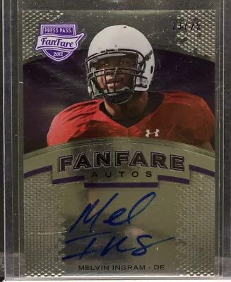 2012 Press Pass Fanfare Violet /25 Melvin Ingram #FF-MI Rookie Auto Chargers RC • $6.99