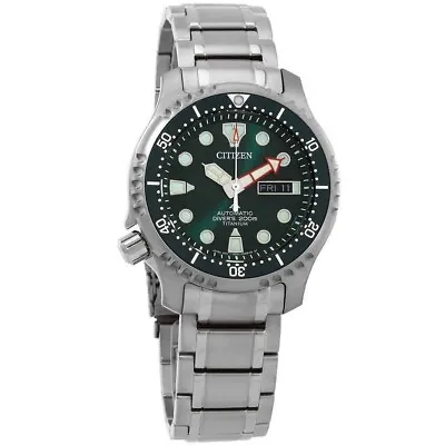 Citizen Men's Promaster Automatic Green Dial Titanium Watch - NY0100-50X NEW • $379