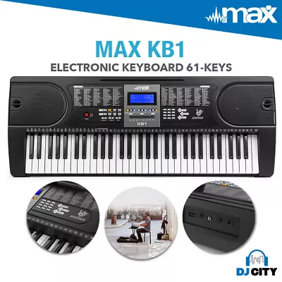 Electronic Keyboard 61 Keys Digital Piano Lighted LCD Teaching Recording MAX KB1 • $99