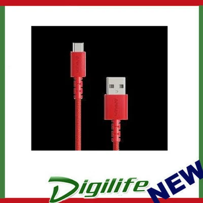 $25 • Buy ANKER POWERLINE SELECT+ USB-A To USB-C CABLE 1.8M - RED Braided Nylon Fibre