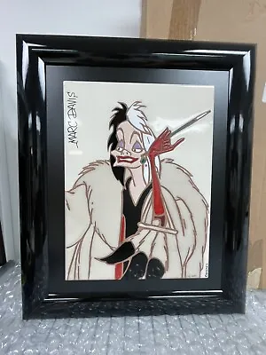 Rare! Huge Art Tile Signed Marc Davis Disney Villain Cruella Deville 12/100 Nib  • $399