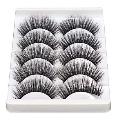 Russian Style Strip Lashes Curl Mink False Eyelashes Full D Curled NEW 10PAIR UK • £3.59