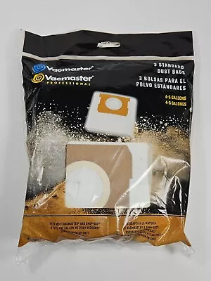 $12.95 • Buy New Vacmaster Professional (3) Shop-vac Standard Dust Bags 4-5 Gallon Vdb45