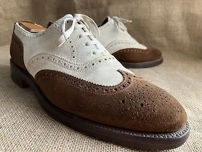 Polo Ralph Lauren X Crockett & Jones Suede Wingtip Oxford Shoes Size US 8 D • $210.96