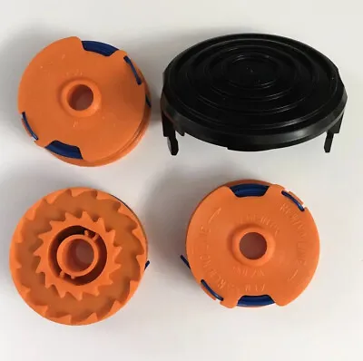 3 X Spool & Line + Cap For QUALCAST  Strimmer Trimmer GGT450A1  *FAST POST* • £18.75