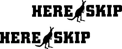 Here Skip Bull Bar Off Road 4x4 Australia  Kangaroo  Two Car Decal Sticker X2 • $4.23