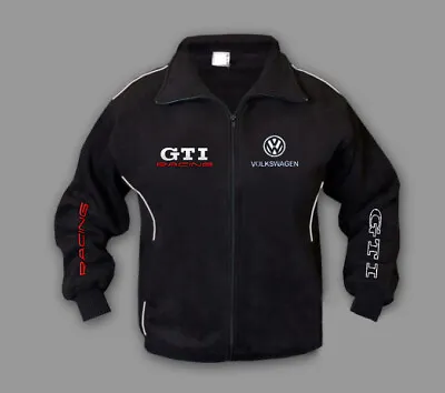 New Man Volkswagen GTI Racing Motor Sport Fleece Jacket Apparel Embroidered • $56.03