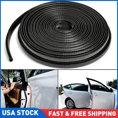 Black 16Ft U Shape Rubber Seal Car Door Edge Guard Molding Trim Protectors Strip • $14.99