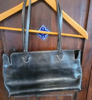 Francesco Biasia Black Leather Handbag Purse BEAUTIFUL! CLEAN! • $28