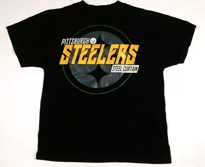 PITTSBURGH STEELERS Men's T-Shirt Large Black 2013 Schedule Steel Curtain • $12