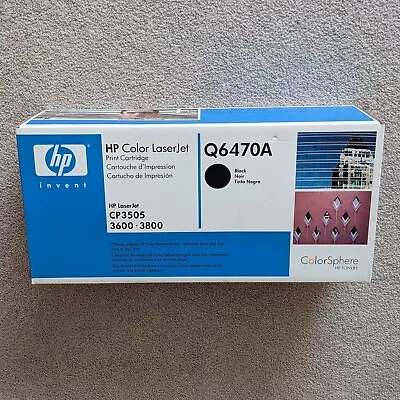 HP Q6470A 501A Black K Laser Toner Print Cartridge Color LaserJet 3600 NEW OEM • $19.99