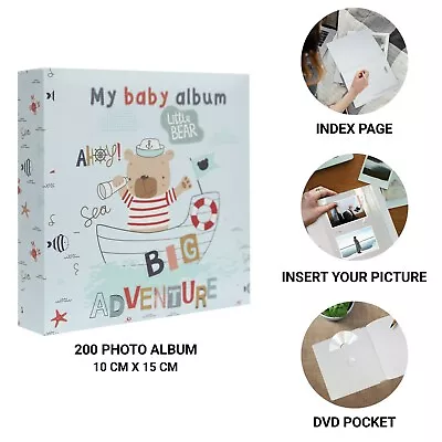 Large Photo Album 6x4 200 Photos Slip In Baby Wedding Travel With Memo Area Gift • £6.99