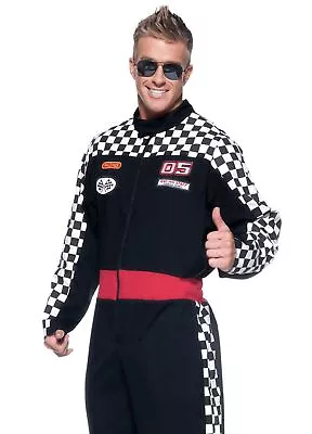 Race Car Driver Adult Costume Men's Racecar NASCAR Stock Racing Auto 05 F1 Black • $51.69