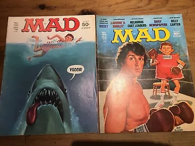 Mad Magazine 1970s Lot 194 Rocky Oct. 1977 180 Jaws Jan. 1976 • $14.54