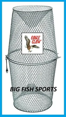 EAGLE CLAW GALVANIZED Crawfish Minnow Bait Trap- Catch Bait- #AMTG • $24.69