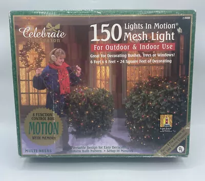 Mesh Motion Lights Multi Bulb 8 Function Christmas Lights 150 Christmas Lights • $24.95