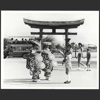 Vintage Disney WDW EPCOT Publicity Photo Japan Pavilion With Torri Gate 1983 • $18.99