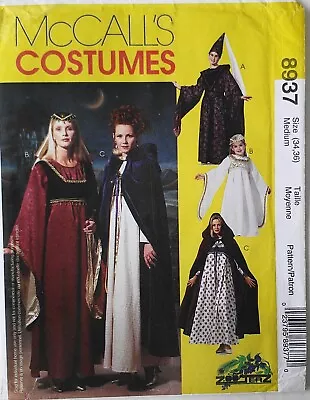 McCalls 6937 Misses Medieval Costumes Sewing Pattern Sz Medium34-36 • $4.99