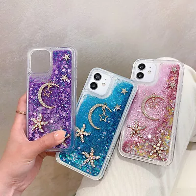 For IPhone Samsung Quicksand Stars Moon Case Liquid Glitter Phone Cover Hot Girl • $8.43