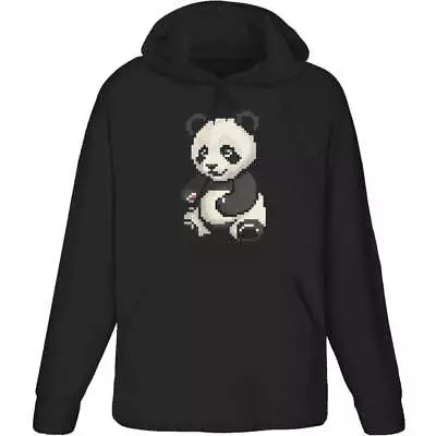 'Pixel Art Baby Panda' Adult Hoodie / Hooded Sweater (HO044009) • £24.99