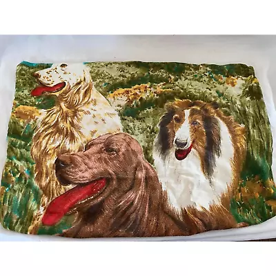 Vintage Dogs Fabric Pillow Cover 18x13  • $6.40