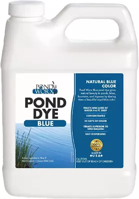 Pond Worx Blue Lake And Pond Dye - 4X Concentrated Liquid Pond Colorant – Shades • $33.20