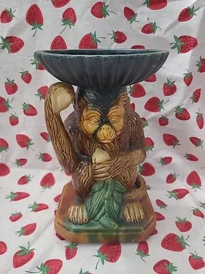 Vintage Ceramic Majolica Style Monkey Planter/Bowl • $40