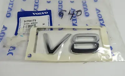 07-10 Volvo S80 V8 Emblem Rear Trunk Chrome Badge Nameplate Logo Genuine OEM • $29.99