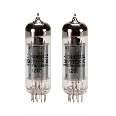 NEW Sovtek EL84 6BQ5 Power Tubes MATCHED PAIR (2)- TESTED EL-84 Valves • $35.99