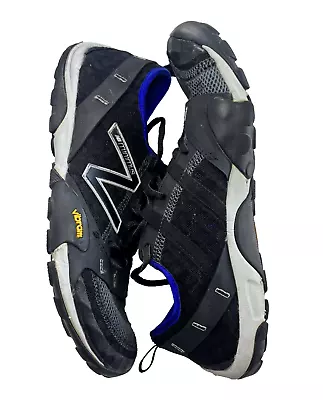 New Balance Minimus Vibram Trail Running Black Gray Blue Shoes Mens Size 10.5 • $47.99