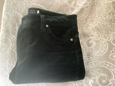 £22.99 • Buy John Lewis Dark Green Velvet Jeans Size 10