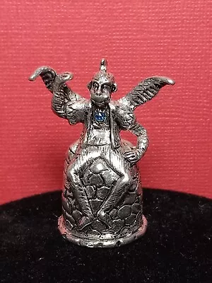 Wizard Of Oz FLYING MONKEY Figurine Pewter Thimble COMSTOCK Jeweled Winged Witch • $59.95