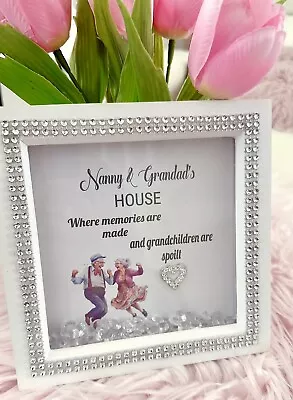 Personalised Keepsake 3d Box Frame Nanny Snd Grandad House • £12.99