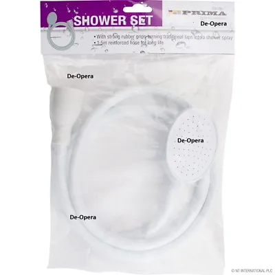 Single One Tap Fitting Shower Bath Head & Hose Spray Hair Wash 1.5m • £7.45