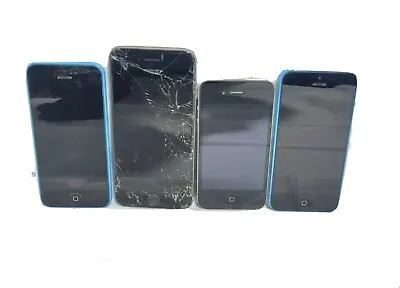 Lot Of 4 - Apple Iphones As Is / Damaged A1332a1586a1456a1532 • $105.58