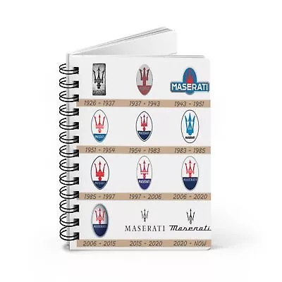 Maserati Historical Logo Notebook Vintage Maserati Sign Classic Maserati Journal • $23.70