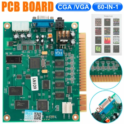 $20.98 • Buy 60 In 1 Multicade PCB Board CGA/VGA Output For Jamma Arcade Classic Video Game
