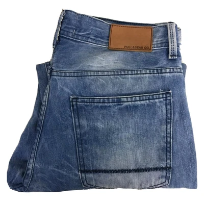 $15.95 • Buy Pull And Bear Mens Acid Washed Straight Denim Jean Size 32 GUC Hemmed JFF0PB0