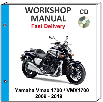 Yamaha Vmax 1700 Vmx1700 Vmx 1700 2009 - 2019 Service Repair Shop Manual Cd • $15.99