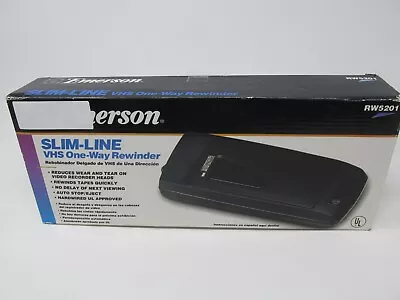 NEW Emerson RW5201 Slim-Line VHS One Way Rewinder • $49.99