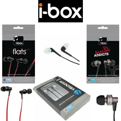 £4.95 • Buy I-Box Handsfree Earphones In-Ear Headphones Earbuds With Mic Wired 3.5mm Jack