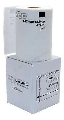 $13.99 • Buy Non-OEM Fits BROTHER DK-1241 Labels (4  X 6 ) - (1) Roll Of 200