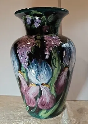 Lesal Ceramics Floral Signed Lisa Lindberg Van Nortwick Hand Crafted 14   Vase • $65