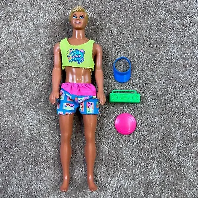 Vintage 1989 Barbie Hawaiian Fun Ken Doll Mattel Girls Toy W/ Accessories • $19.99