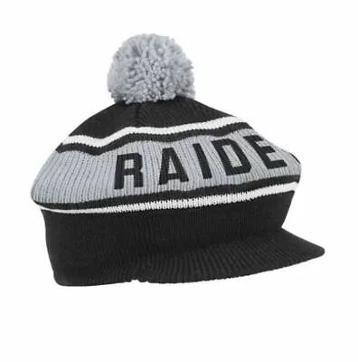 Mitchell & Ness Las Vegas Raiders Caddy Knit Beanie Hat Cap With Pom Team Colors • $18.74